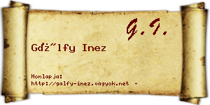 Gálfy Inez névjegykártya